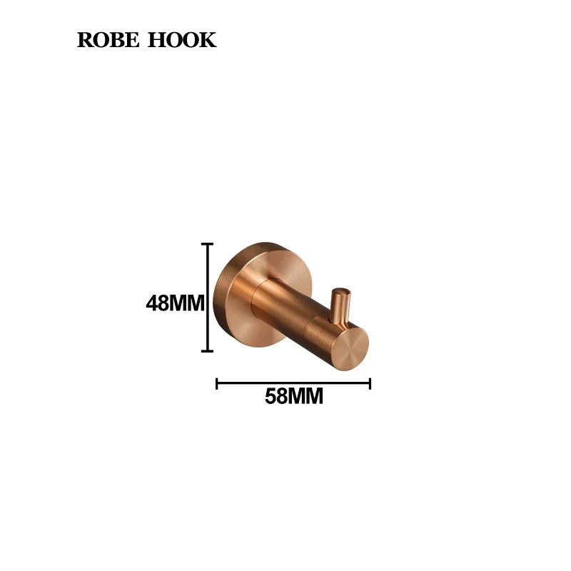 Ensemble d'Accessoires de Salle de Bain Or Rose Brossé Inox