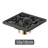 Bonde de Douche Carrée Laiton Multi Finitions 10 à 30 cm