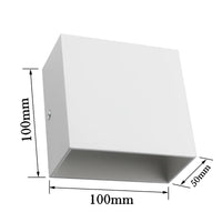 Applique Murale LED Carrée 6 W, Blanche ou Noire, 10 cm
