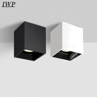 Spot LED en Saillie Cuisine Carré Anti-Éblouissement, 7 à 24 W, Noir ou Blanc