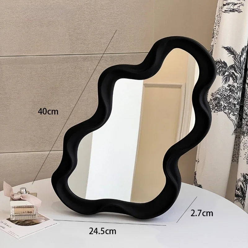 Miroir Mural Design Forme Organique Irrégulière 40 x 25 cm