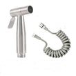 Douchette WC Inox Noire ou Brossée avec Flexible Spiralé 1,5 m