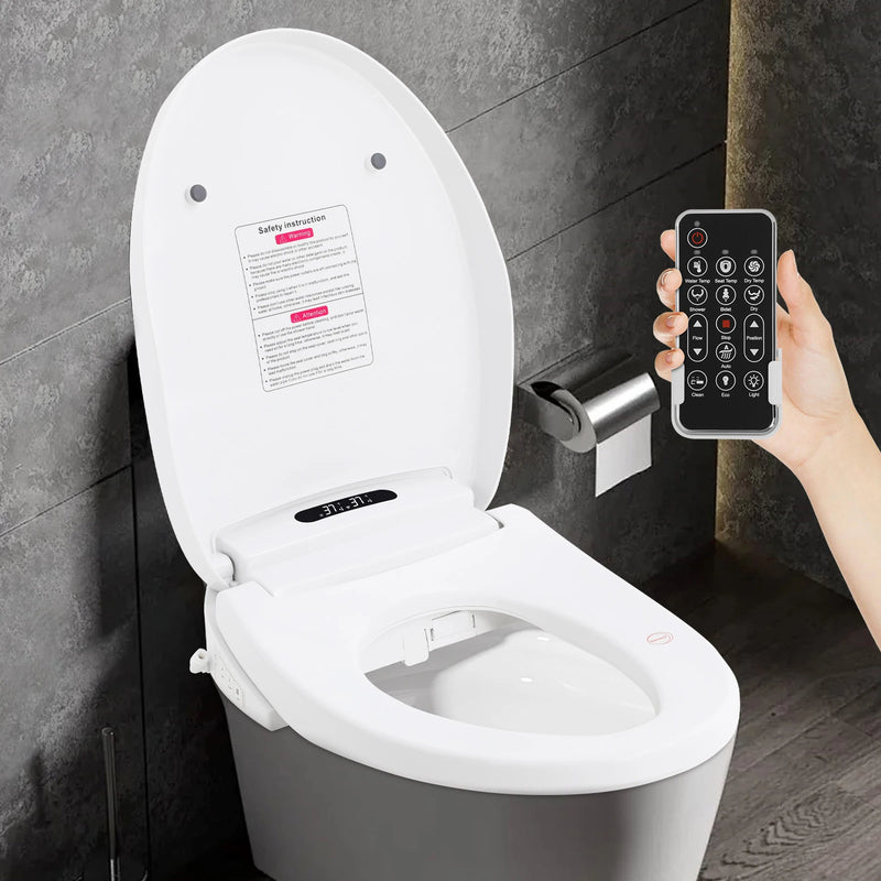 Abattant Japonais Électrique Chauffant 1300 W avec Télécommande, 51 cm