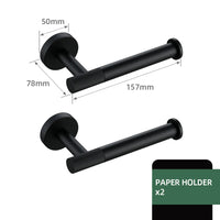Accessoires Salle de Bain Noir Mat à la Pièce ou en Kit