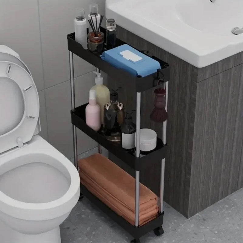 Chariot Étroit Salle de Bain à Roulettes 3 ou 4 Niveaux