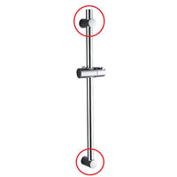Support de Barre de Douche Chromé 22 mm, Fixation Murale avec Vis