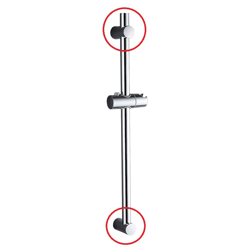 Support de Barre de Douche Chromé 22 mm, Fixation Murale avec Vis