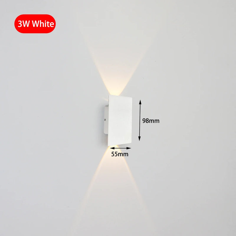 Applique Murale LED Rectangulaire Haut et Bas, Aluminium, 9,8 à 61 cm