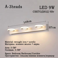 Applique LED Miroir Salle de Bain Étanche Ronde ou Carrée