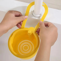 Panier d'Évier Suspendu avec Bascule de Vidage, Blanc, Jaune ou Vert