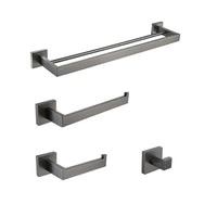 Accessoires Salle de Bain Inox Gris Anthracite à la Pièce, 12 Articles