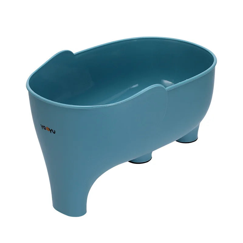 Panier d'Évier Éléphant en Plastique pour Éponges et Légumes, 4 Couleurs, 1 à 3 Pièces