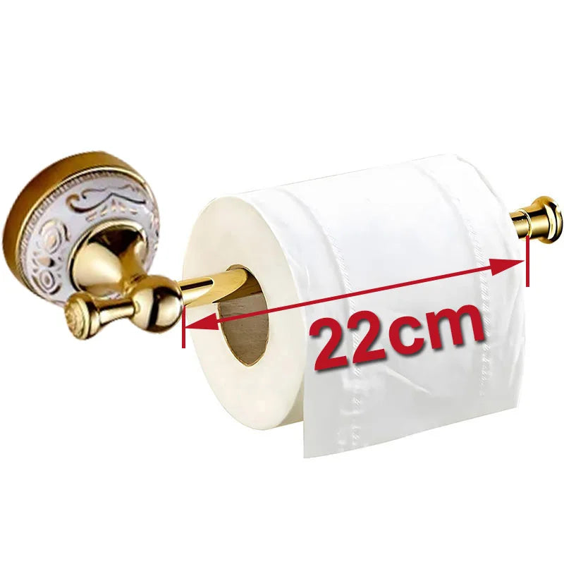 Ensemble d'Accessoires Salle de Bain Céramique Chromé