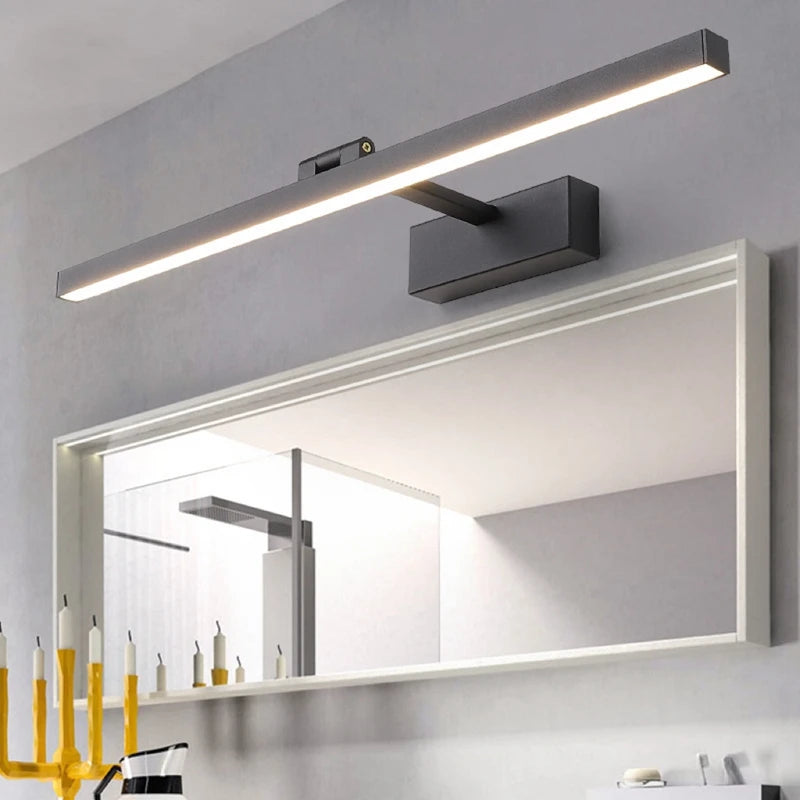 Applique Miroir Salle de Bain Noir et Blanc 40 à 110 cm