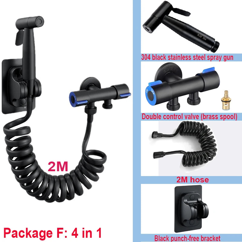 Douchette WC Inox Kit Flexible et Support