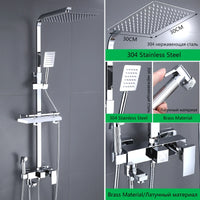 Douche Encastrable 3-4 Voies Noire ou Chromée