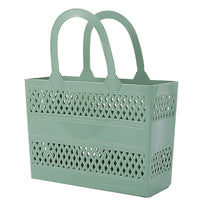 Panier de Douche Portable Ajouré 29 x 20 cm, Beige, Vert ou Jaune