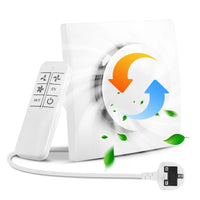 Aérateur Salle de Bain 100 mm Réversible avec Télécommande Blanc
