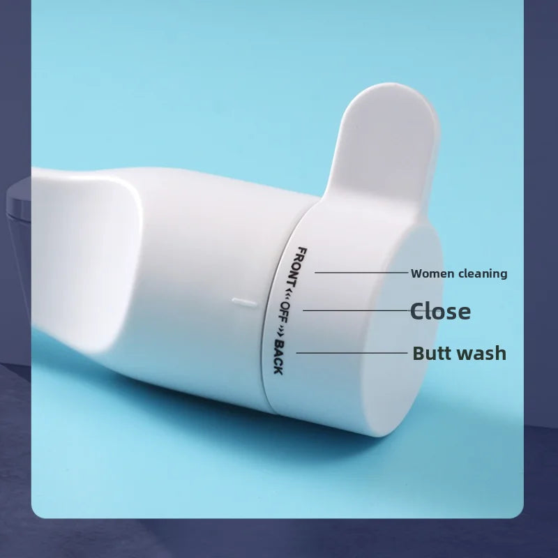 Bidet WC Non Électrique Double Buse à Molette Blanc, 28 cm