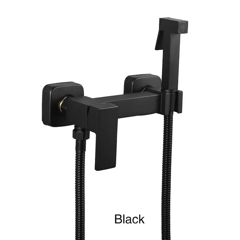 Douchette WC avec Mitigeur Laiton Noir Mat ou Chromé, 7 Modèles