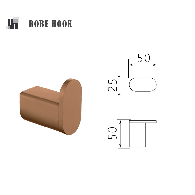 Ensemble d'Accessoires de Salle de Bain Or Rose Brossé