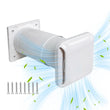 Kit de Ventilation Murale Traversant 100 mm, Longueur Réglable, Blanc