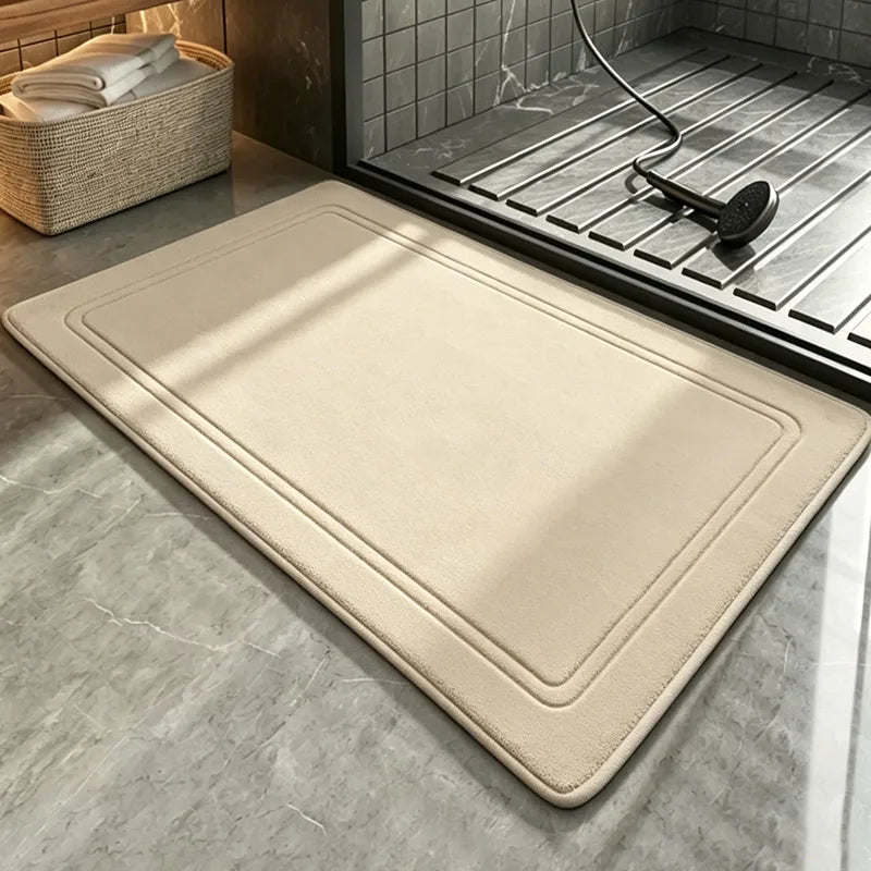 Tapis de Bain Antidérapant à Bordure en Relief, 11 Coloris, 2 Tailles