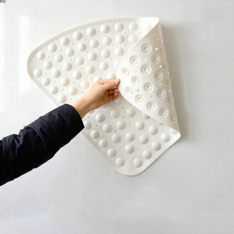 Tapis de Douche d'Angle Antidérapant Ventouses 53cm