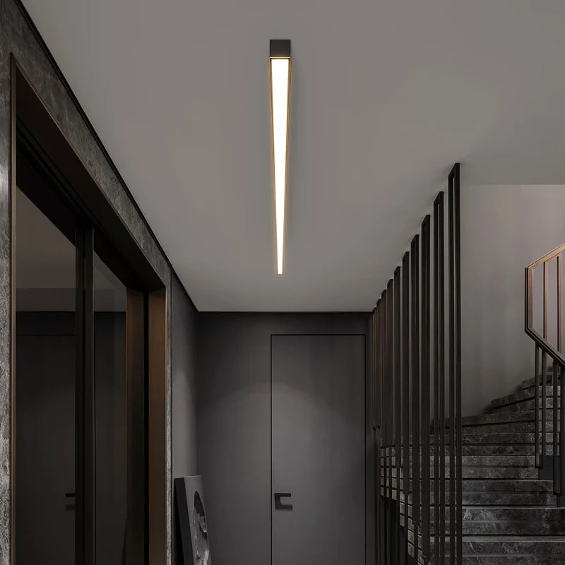 Plafonnier Cuisine LED Linéaire Noir ou Blanc, 60 à 200 cm