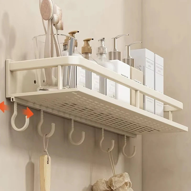 Étagère de Douche Murale Aluminium Avec ou Sans Perçage 30 à 60 cm