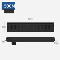 Caniveau de Douche Inox 304 Brossé ou Noir, 20 à 60 cm