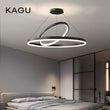 Suspension Cuisine Anneaux LED Noir ou Blanc, Ø 50 à 100 cm