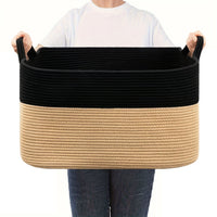 Panier de Rangement en Corde Tressée 58 L à Anses, 6 Coloris
