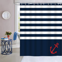 Rideau de Douche en Tissu Polyester, 28 Motifs au Choix, 90 à 240 cm
