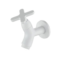 Robinet Lave-Main Mural Eau Froide à Croisillon en Laiton, 4 Coloris