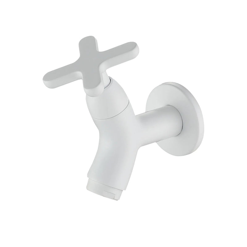 Robinet Lave-Main Mural Eau Froide à Croisillon en Laiton, 4 Coloris