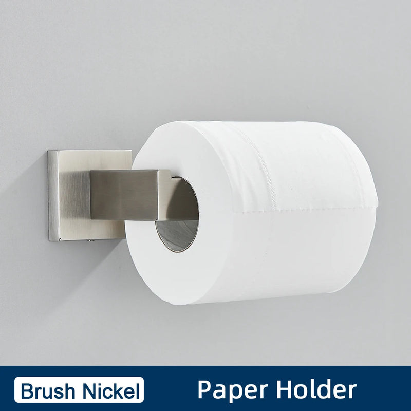 Ensemble Accessoires Salle de Bain Inox 4 Pièces