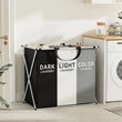 Panier à Linge Pliable 1 à 3 Compartiments, Cadre en X, Noir ou Gris