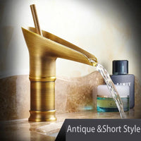 Mitigeur Lavabo Cascade Laiton Bec Haut