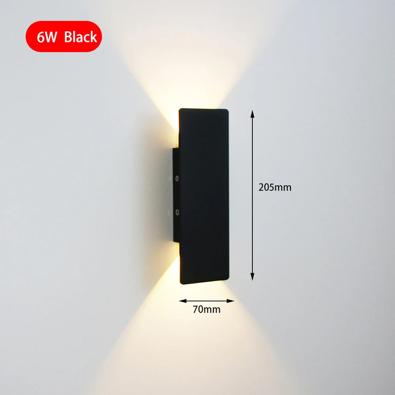 Applique Murale LED Rectangulaire Haut et Bas, Aluminium, 9,8 à 61 cm