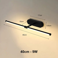 Applique Salle de Bain LED Tactile Variateur 43 et 55 cm
