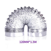 Tuyau de Hotte Aspirante en Aluminium Flexible 1,5 m, Ø 80 à 200 mm