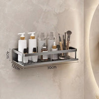 Étagère de Douche Murale Aluminium Sans Perçage, Grise, 30 ou 40 cm