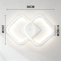 Plafonnier LED Carré Cuisine Moderne Motif en Grille ou en Croix