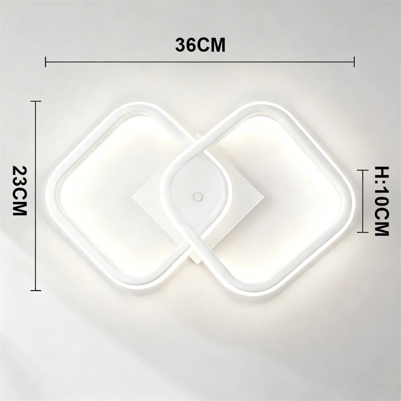 Plafonnier LED Carré Cuisine Moderne Motif en Grille ou en Croix