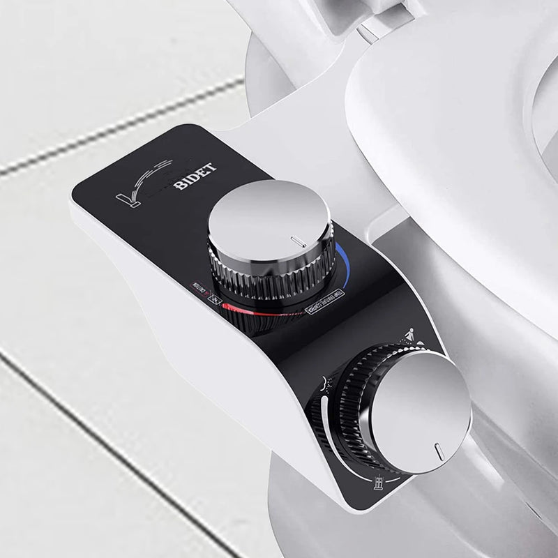 Bidet WC Non Électrique Double Buse Raccord G1/2, Rallonge Flexible en Option