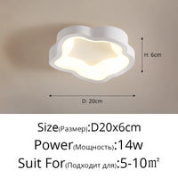 Plafonnier LED Cuisine Forme Organique Noir Blanc