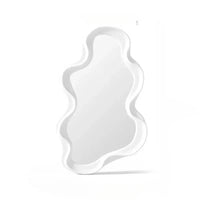 Miroir de Table Forme Nuage Organique, Cadre Ondulé, 40 x 24,5 cm