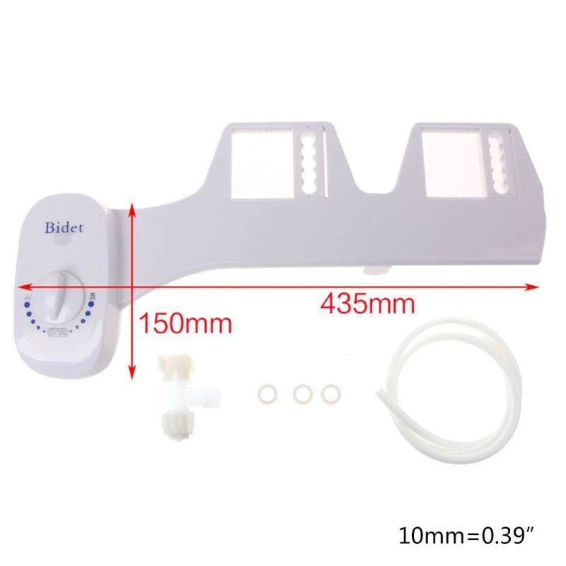 Bidet WC Non Électrique Mécanique à Fixer sous l'Abattant, Pression Réglable