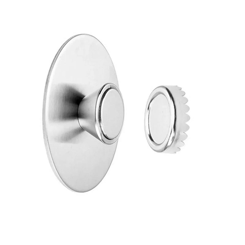 Porte-Savon Aimanté Mural en Inox, Sans Perçage, Platine Ronde 5 cm